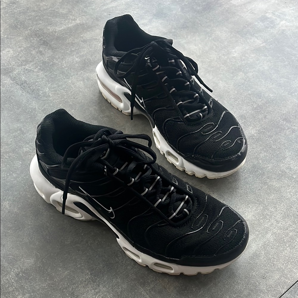 Nike Black and White Air Max Plus Sneakers
